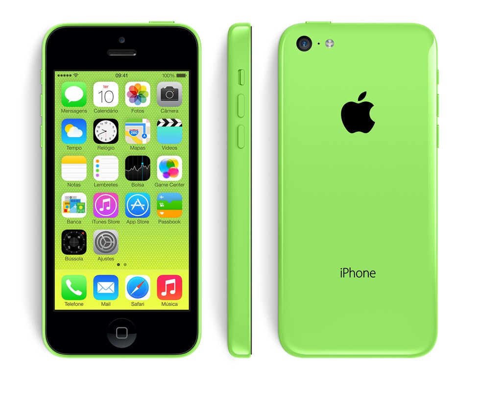 iPhone 5c Azul com 16GB, Processador A6, iOS 7, Câmera de 08 MP, Display de 4", 4G e Wi-Fi